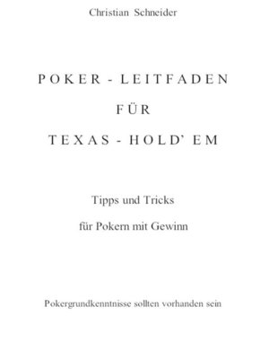 cover image of Poker-Leitfaden für Texas-Hold'em